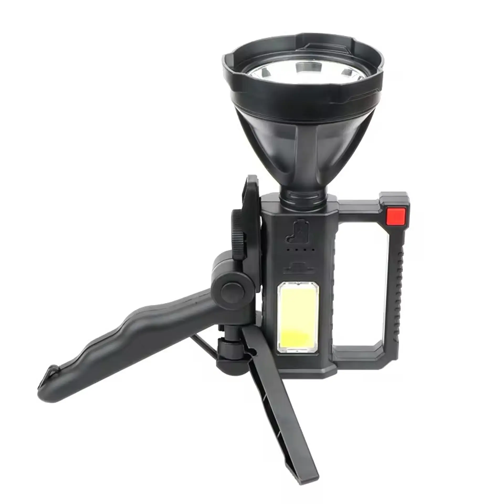 Linterna LED Con Tripode 1 Led + 1 led COB Recargable Usb 9