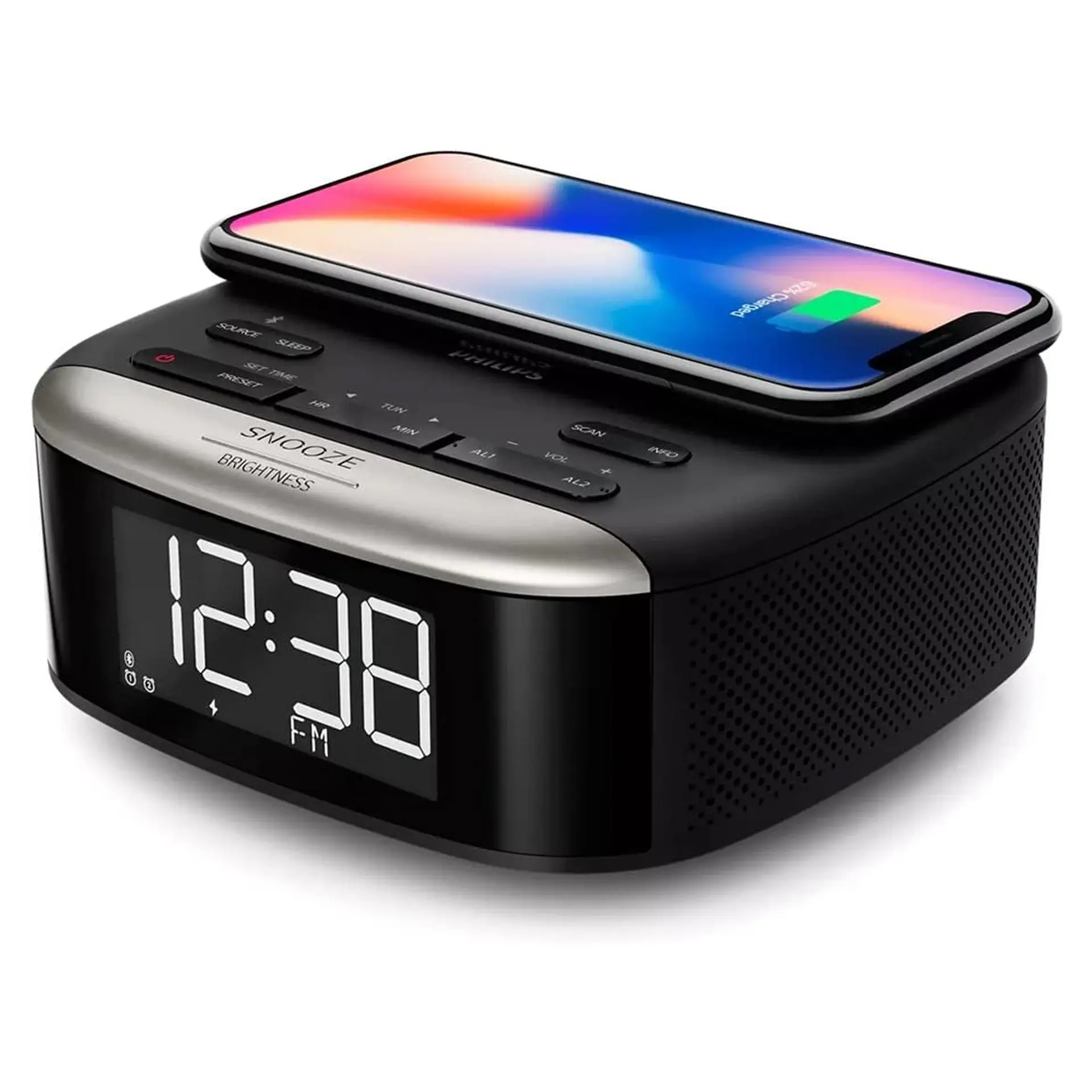 Radio Reloj Despertador Bluetooth y Cargador Philips TAR7606 5