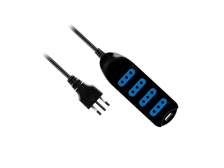 Alargador Eléctrico Philco 430N 3 Mts 4 Pos Negro 1