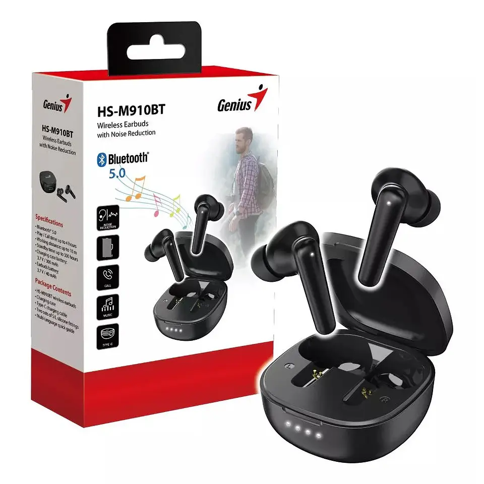 Audífono True Wireless Genius HS-M910BT Bt 5.3 5