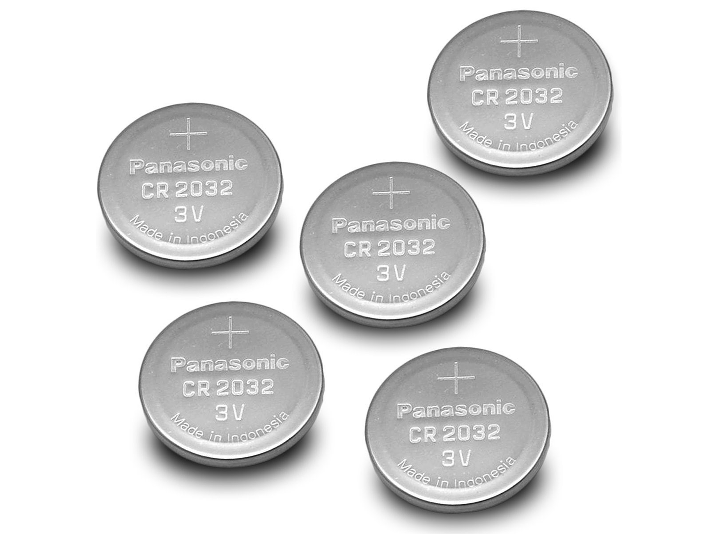 Pack 5 Pilas Panasonic Botón Litio Cr2032 3V 2