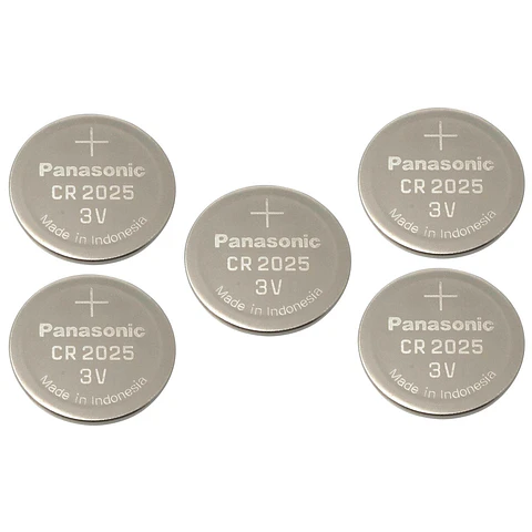 Pack 5 Pilas Panasonic Botón Litio Cr2025 3V