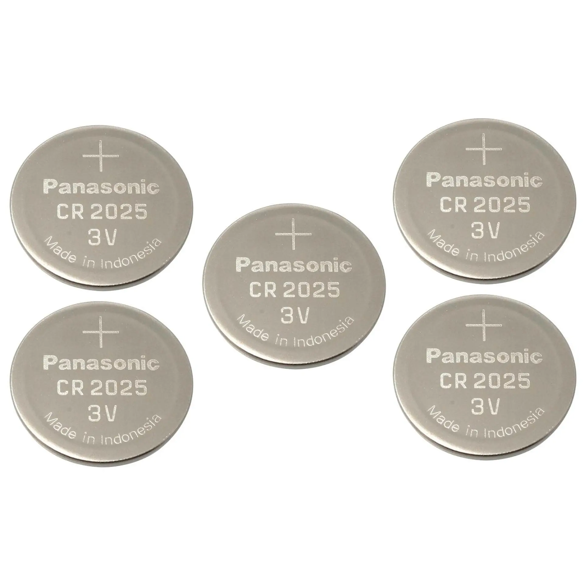 Pack 5 Pilas Panasonic Botón Litio Cr2025 3V 2