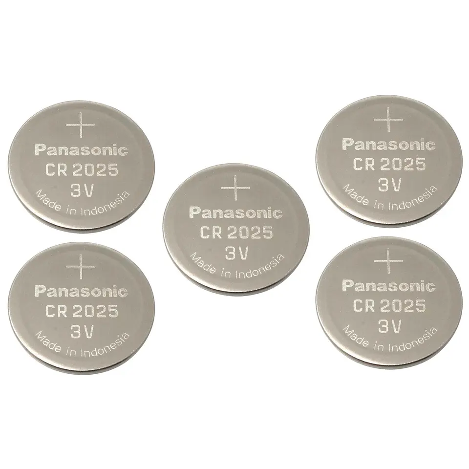 Pack 5 Pilas Panasonic Botón Litio Cr2025 3V 2