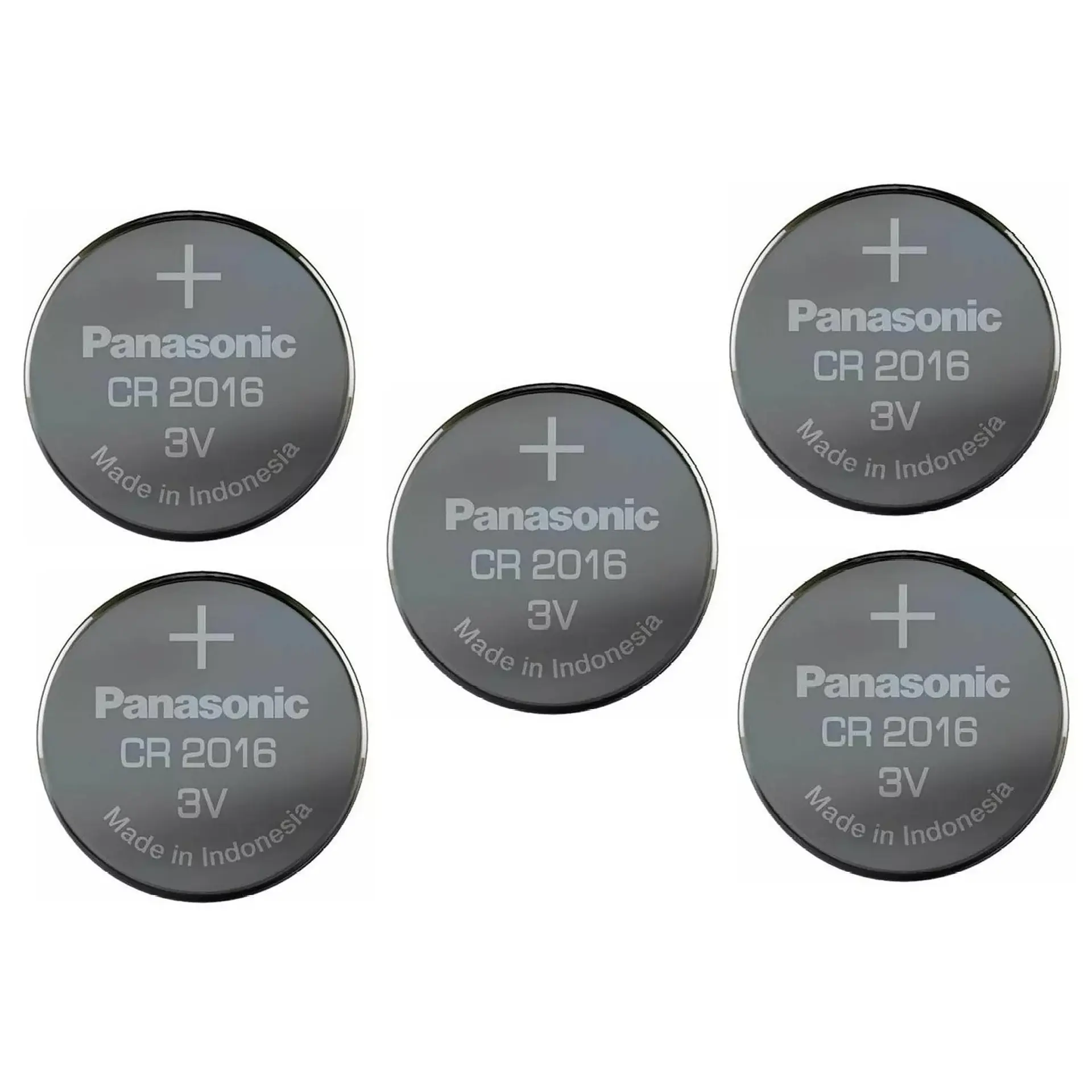 Pack 5 Pilas Panasonic Botón Litio Cr2016 3V 2