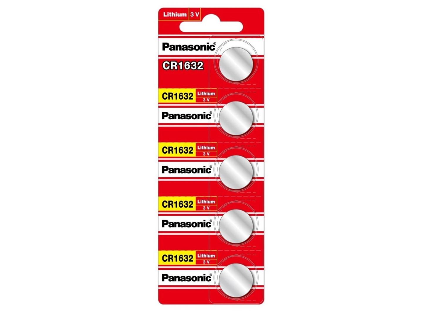 Pack 5 Pilas Panasonic Botón Litio Cr1632 3V 1