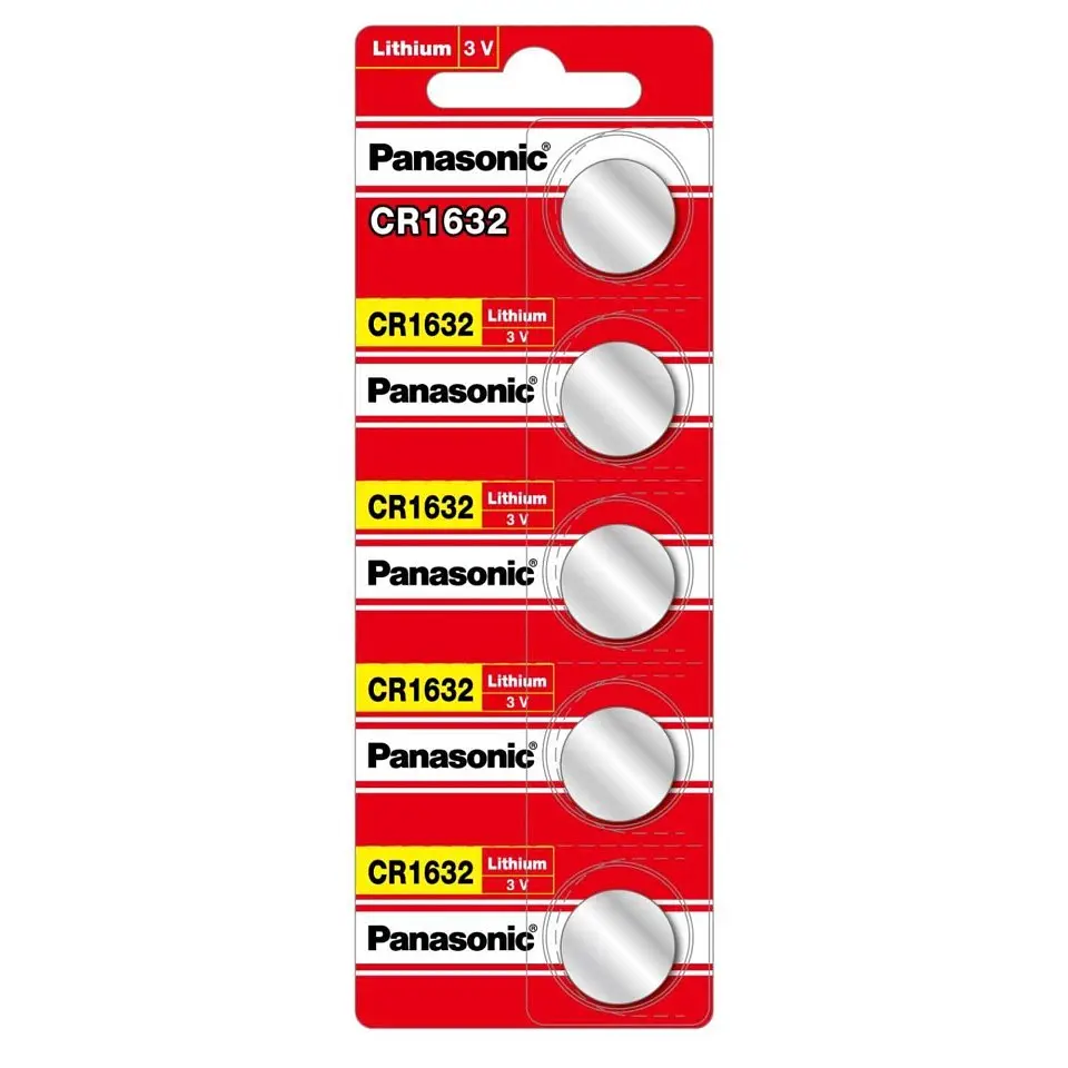 Pack 5 Pilas Panasonic Botón Litio Cr1632 3V 1