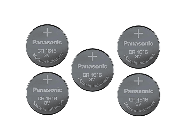 Pack 5 Pilas Panasonic Botón Litio Cr1616 3V 2