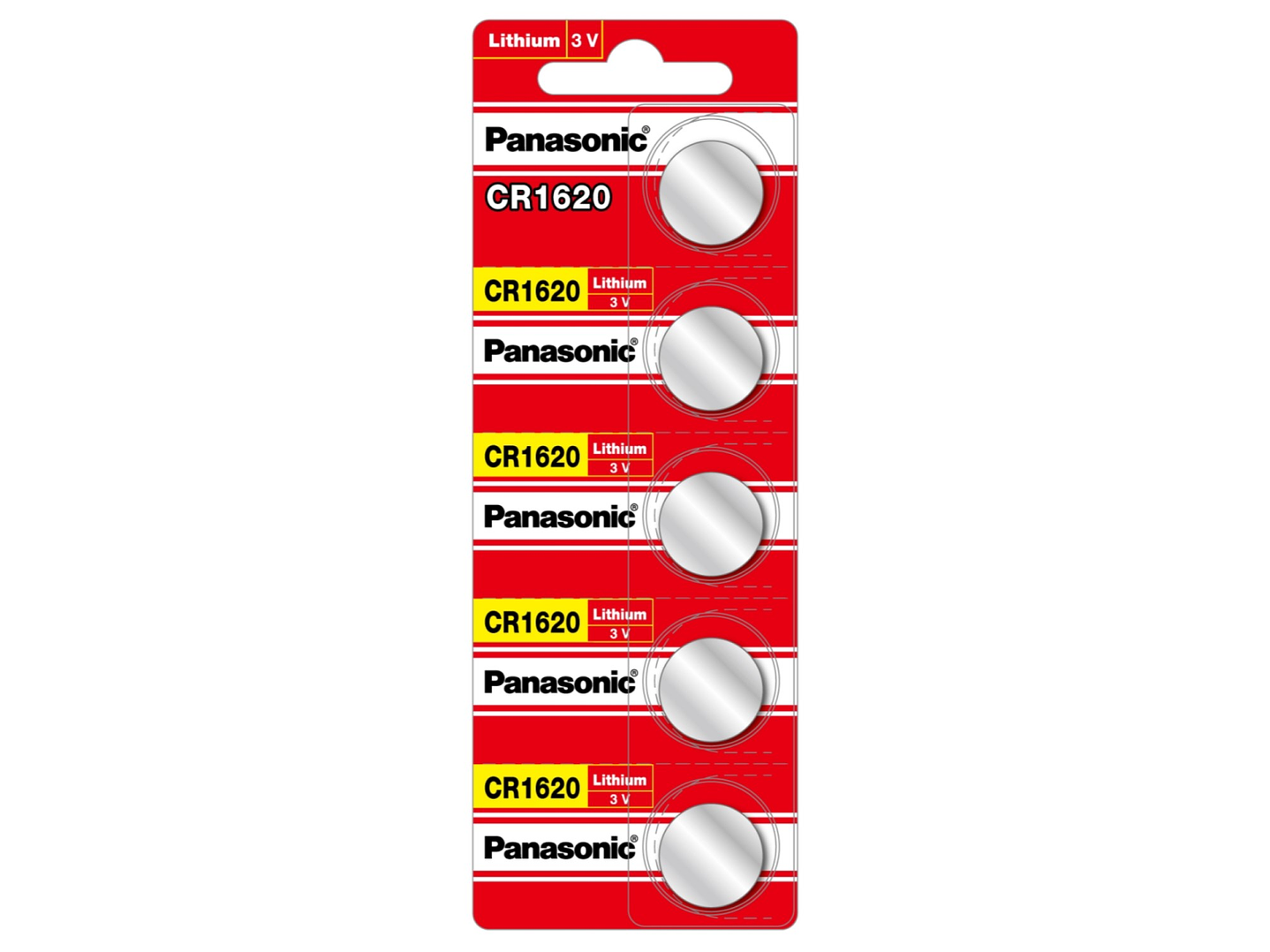 Pack 5 Pilas Panasonic Botón Litio Cr1216 3V 1