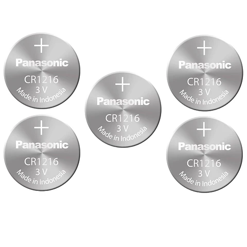 Pack 5 Pilas Panasonic Botón Litio Cr1216 3V