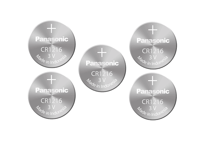 Pack 5 Pilas Panasonic Botón Litio Cr1216 3V 2