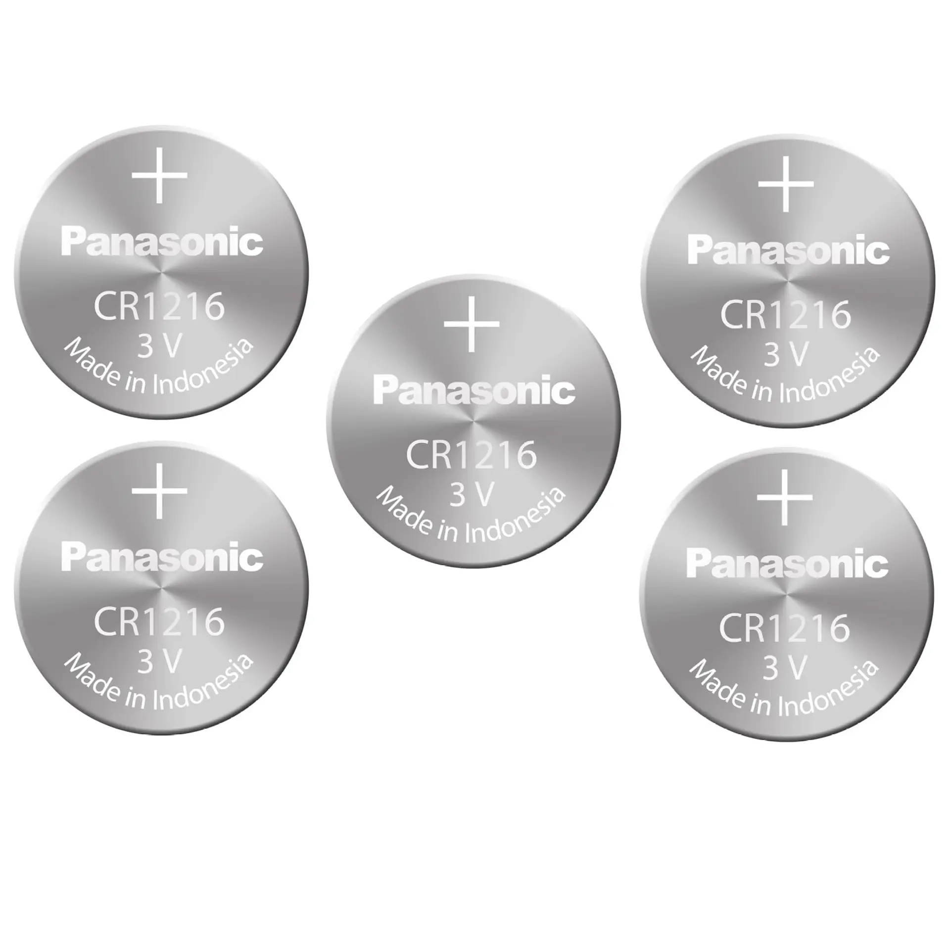 Pack 5 Pilas Panasonic Botón Litio Cr1216 3V 2