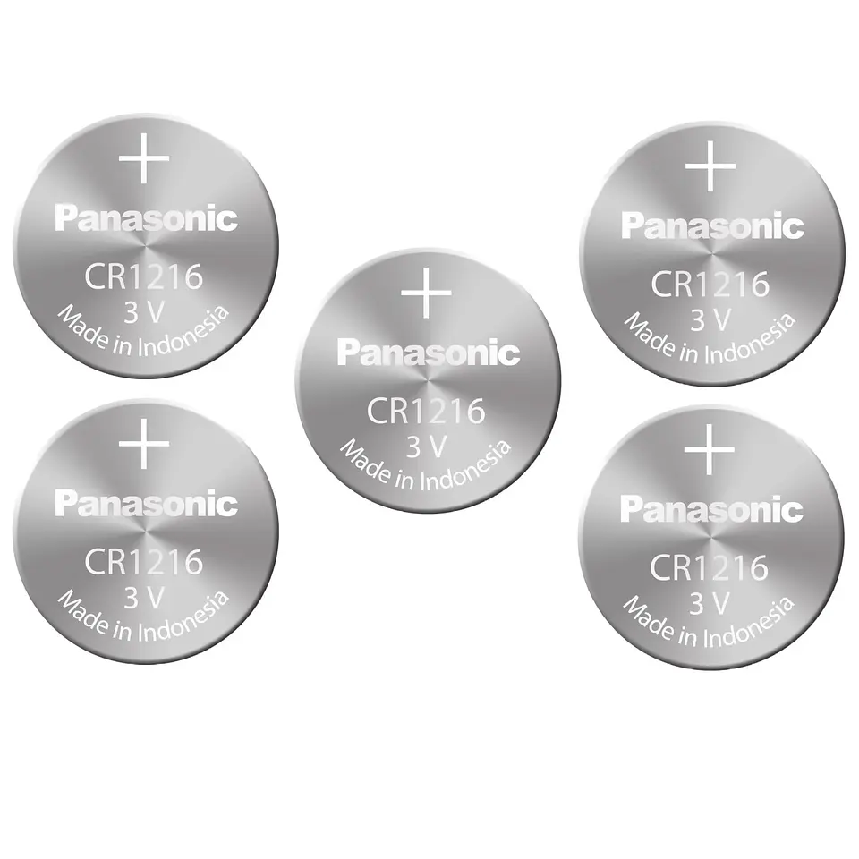 Pack 5 Pilas Panasonic Botón Litio Cr1216 3V 2