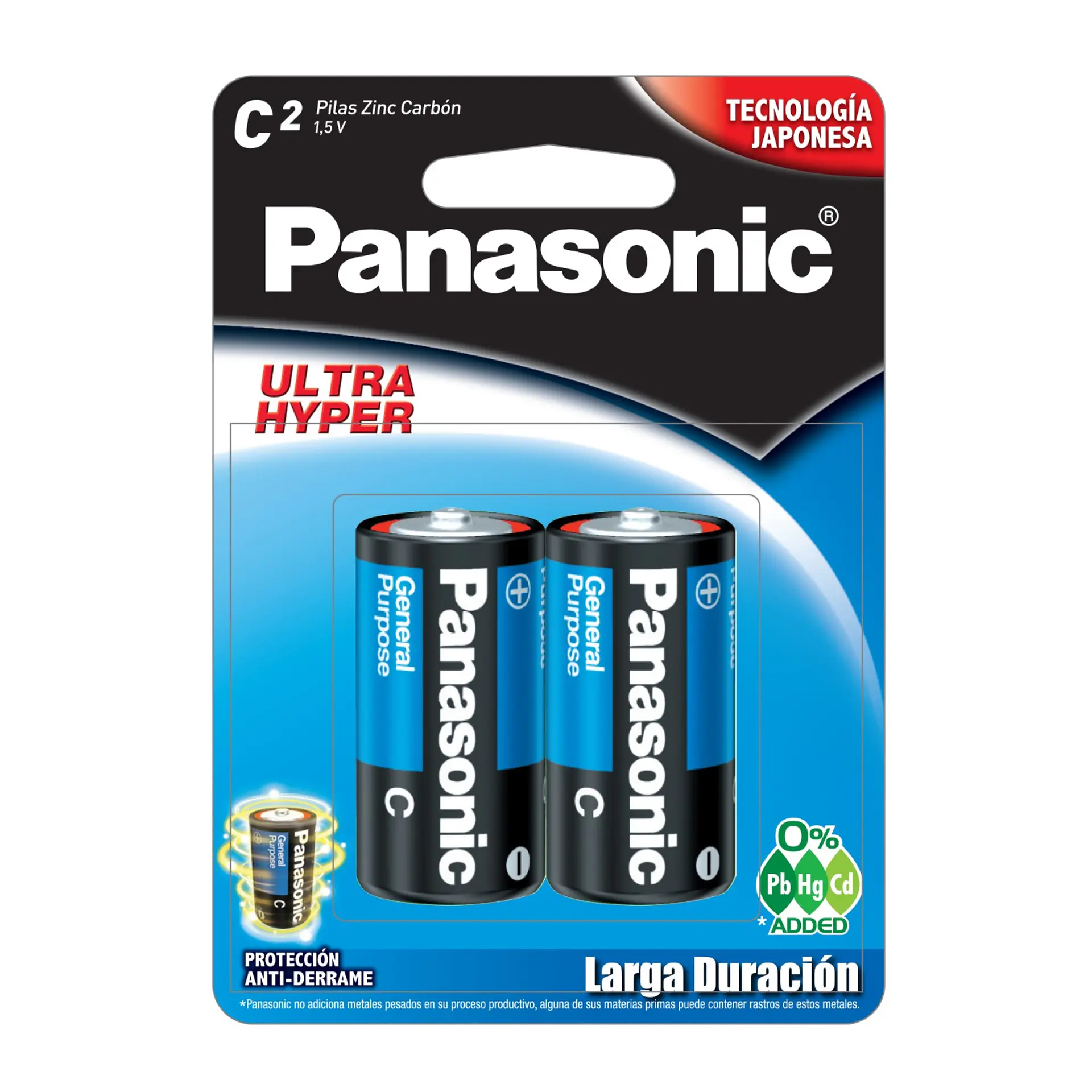 Pack 2 Pilas Panasonic C Ultra Hyper Manganeso 1