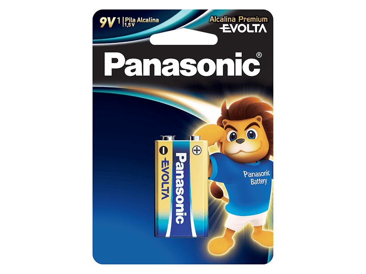 Batería 9V Alcalina Panasonic Evolta 6LR61 1
