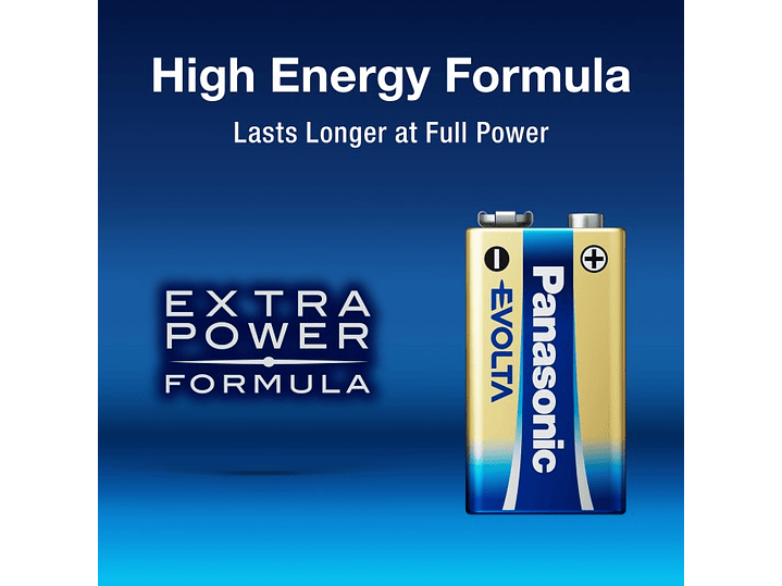 Batería 9V Alcalina Panasonic Evolta 6LR61 4