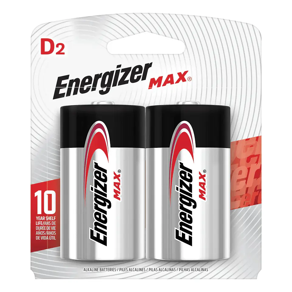Pack 2 Pilas Energizer Max D Alcalina 1