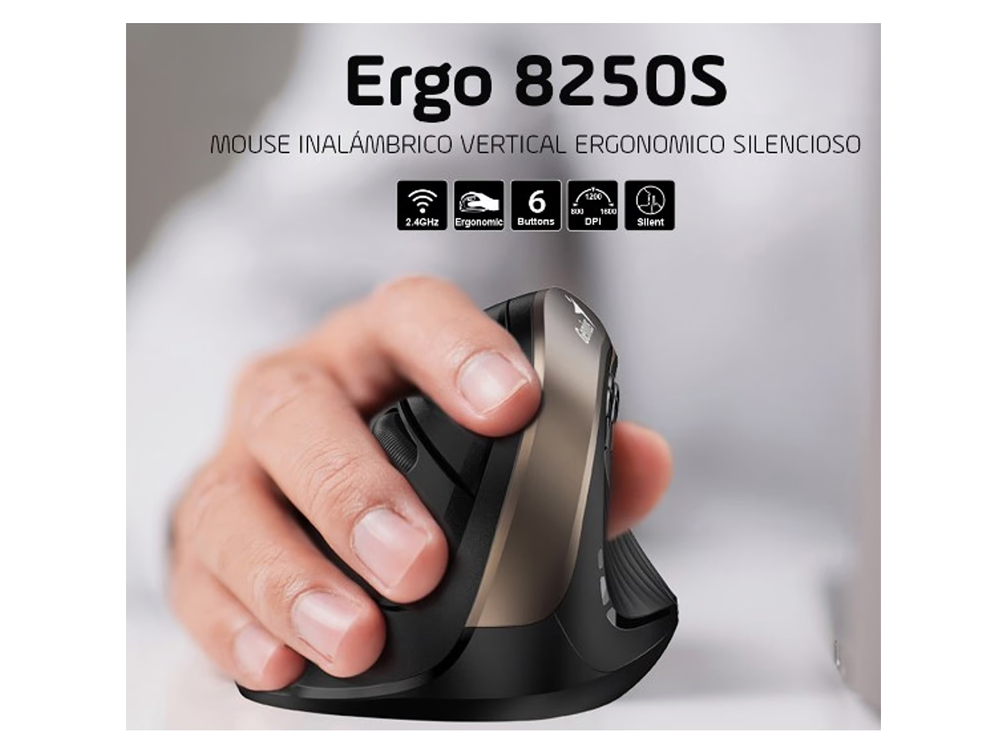 Mouse Genius Ergo 8250s Vertical Inalámbrico 3