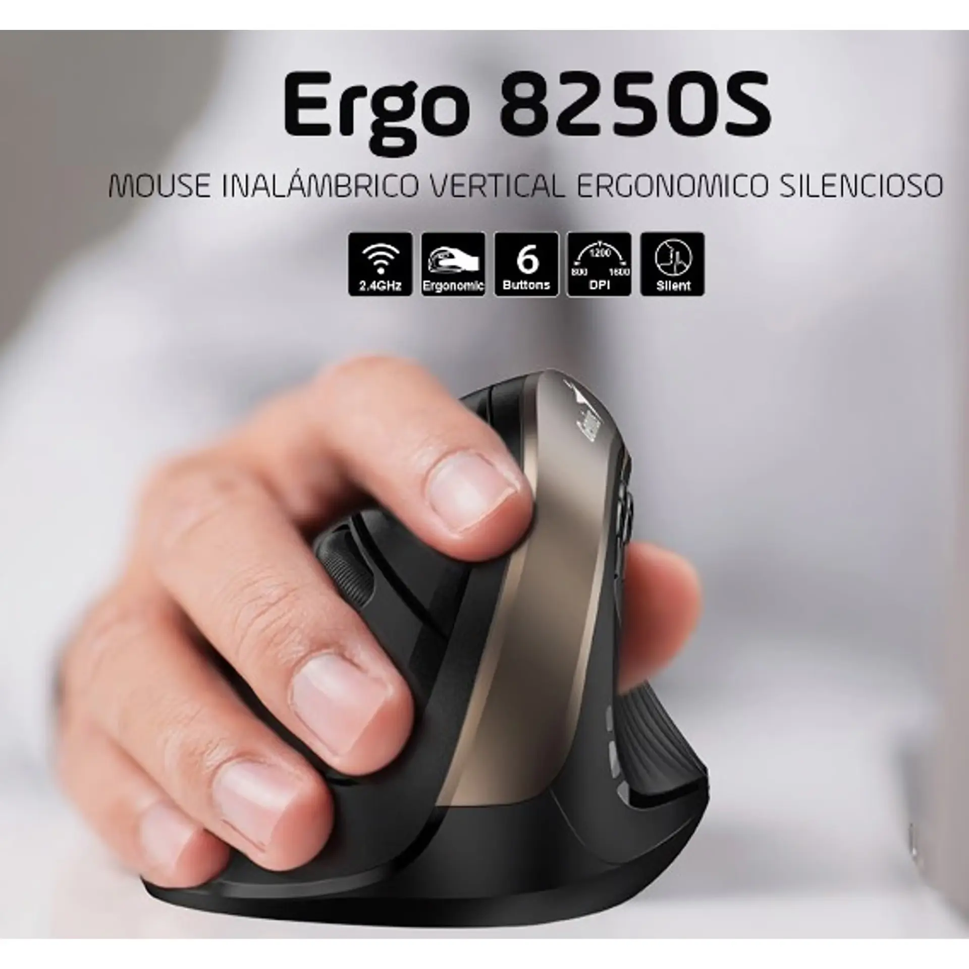 Mouse Genius Ergo 8250s Vertical Inalámbrico 3