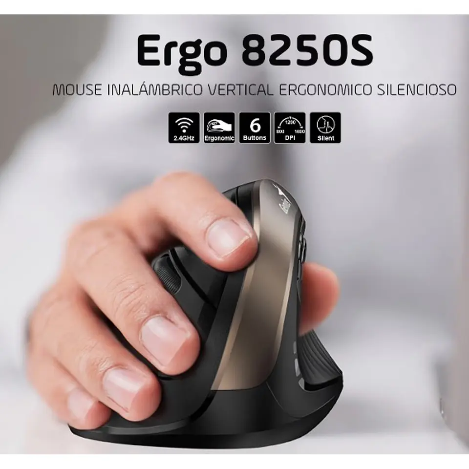 Mouse Genius Ergo 8250s Vertical Inalámbrico 3