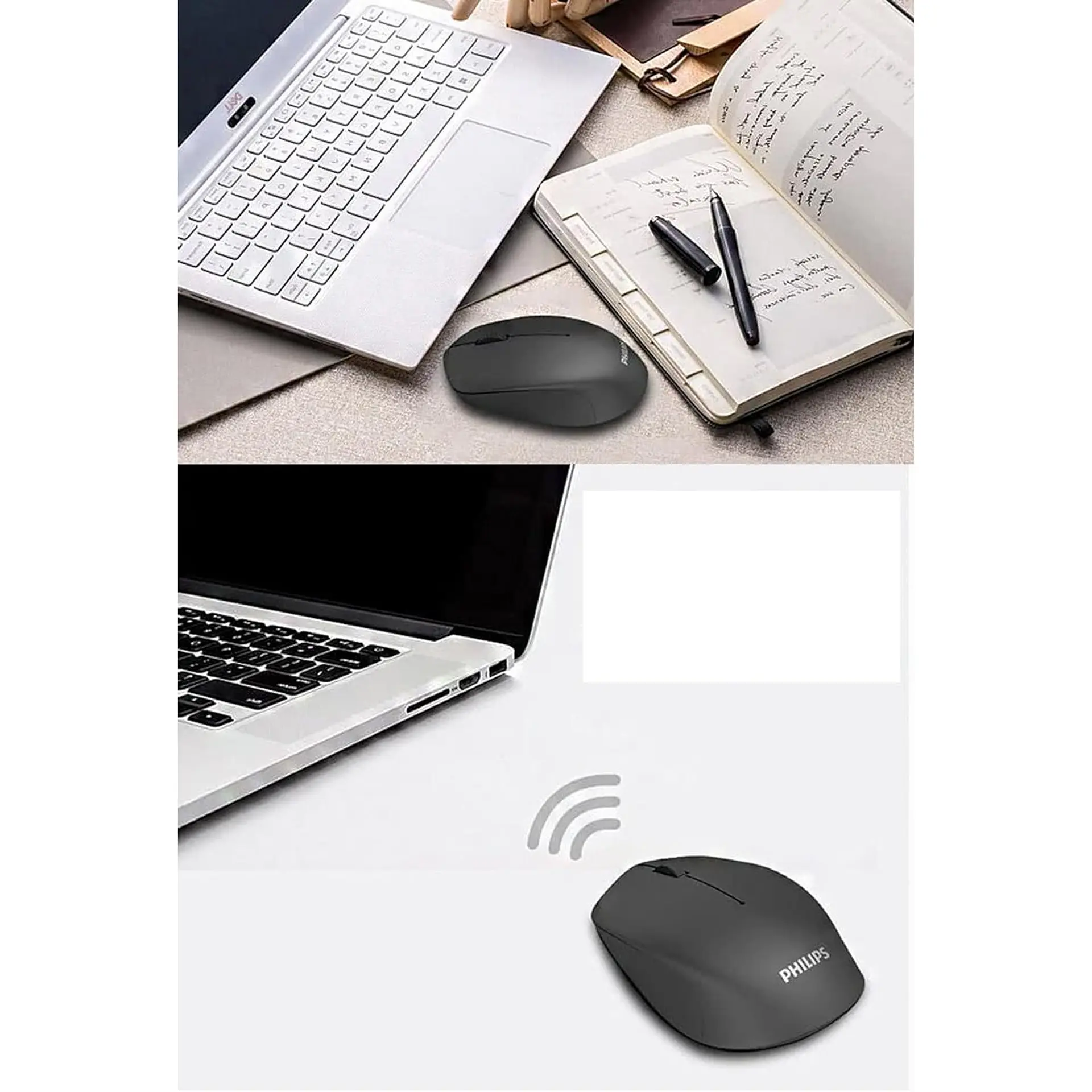 Mouse Inalámbrico Philips M344 Negro 4