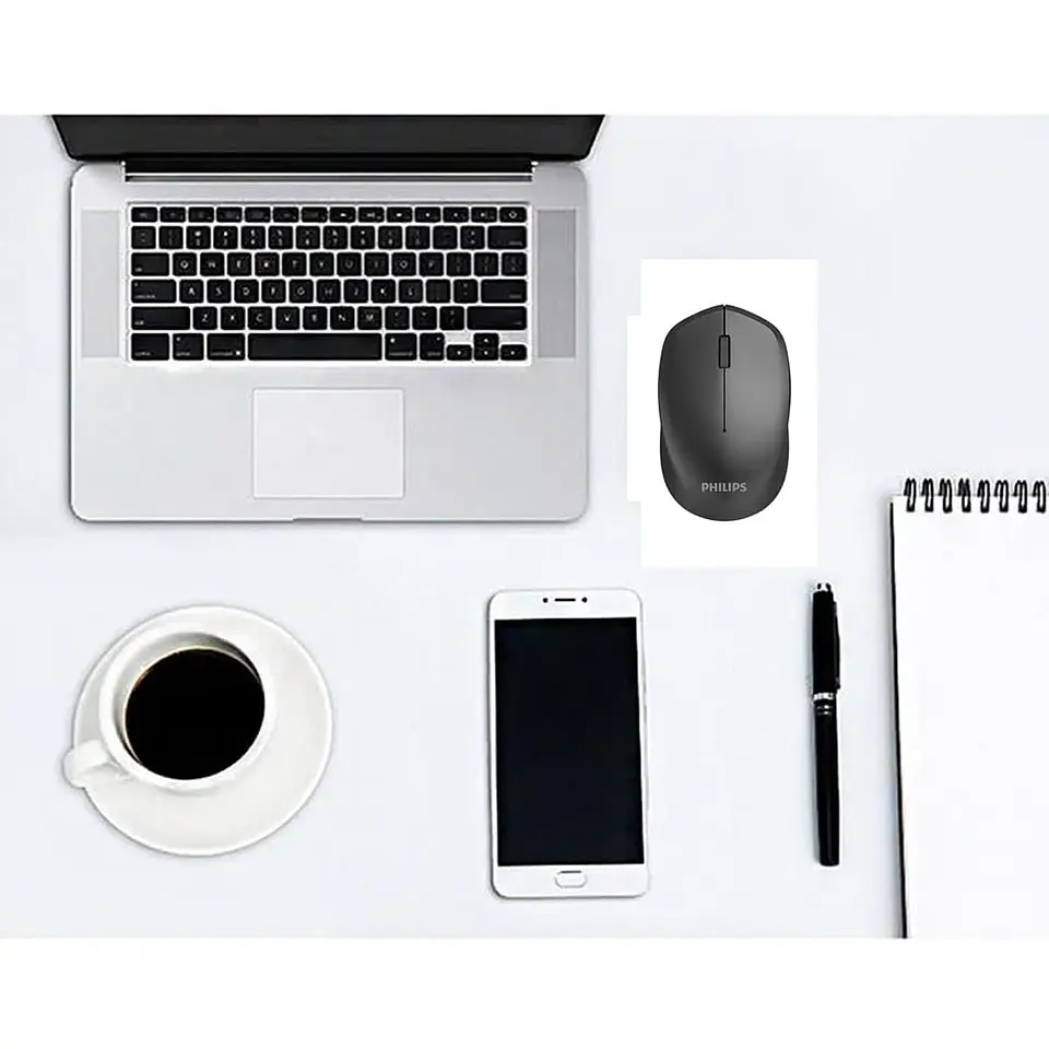 Mouse Inalámbrico Philips M344 Negro 6