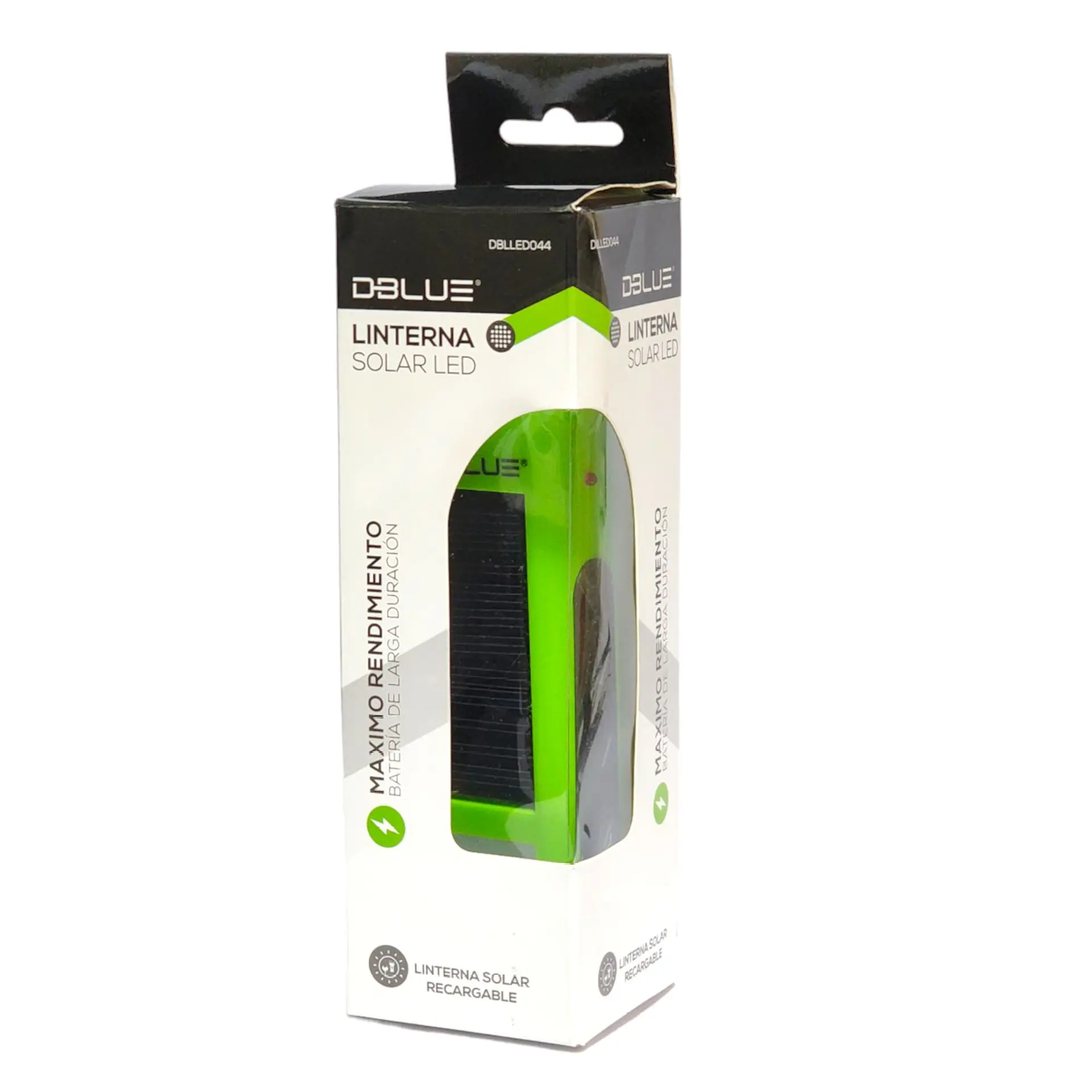 Linterna Led Dblue Recargable Solar Verde 4