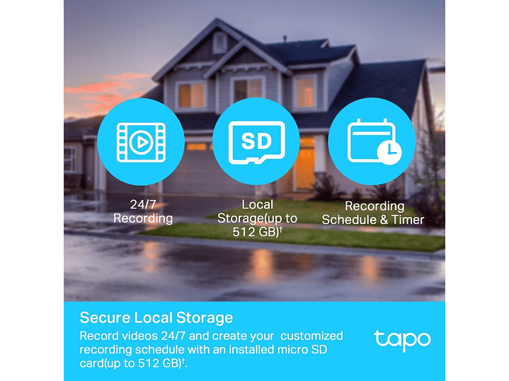 Cámara de Seguridad Exterior Wifi Tapo C500 P/T 360° 8