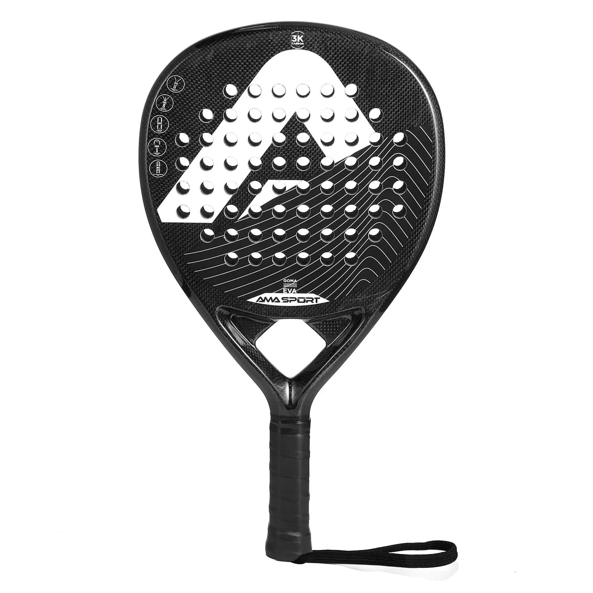 Pala De Padel Ama Sport P42 Fibra De Carbono Reforzada 1