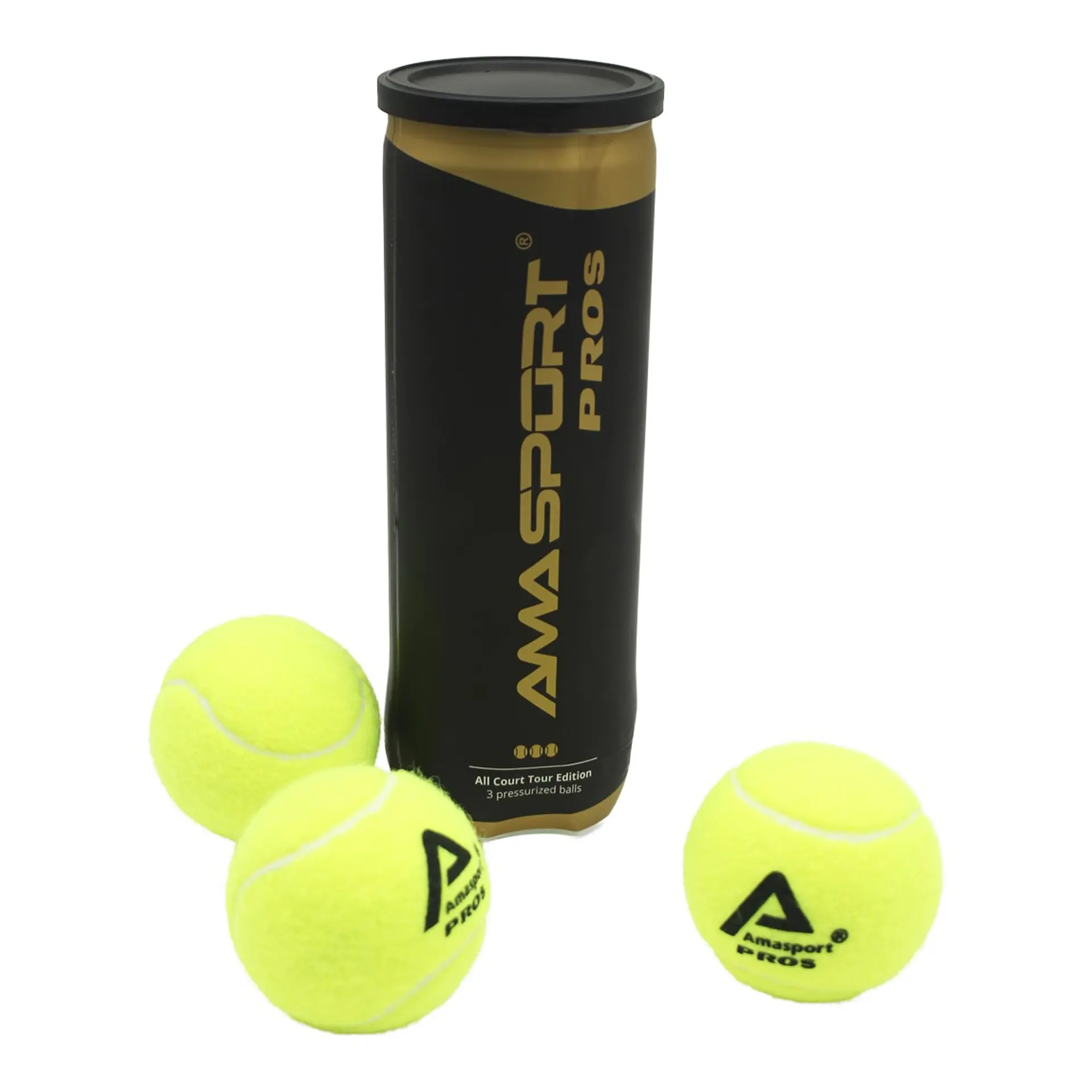 Set 3 Pelotas Padel Ama Sports Pros Tarro 3 Un 1