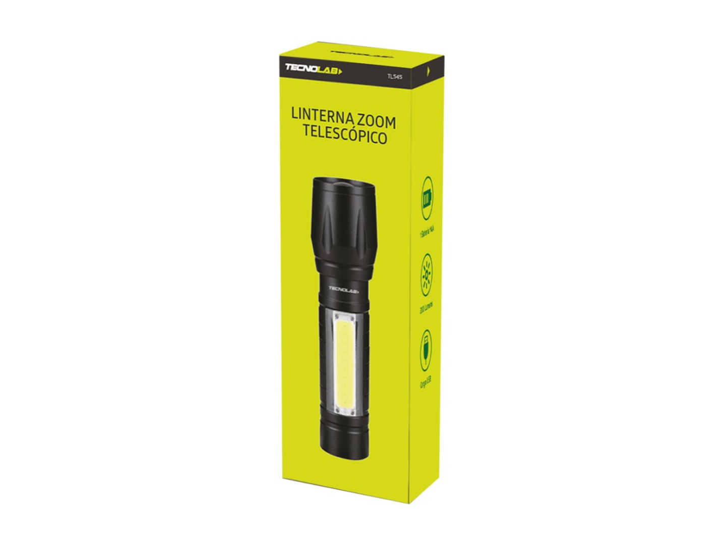 Linterna De Bolsillo Led COB + XPE y Zoom Tecnolab TL545 4