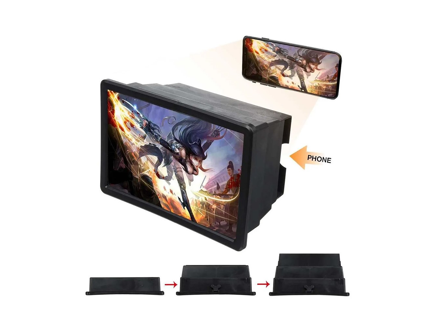 Amplificador de Pantalla Lupa Para Celular Plegable F2 3