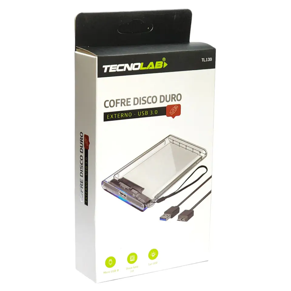 Cofre Case Disco Duro 2.5 Usb 3.0 Tecnolab TL139 3