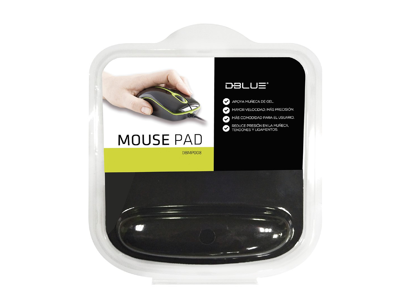 Mouse Pad Gel Con Apoya Muñeca Dblue DBMP008 4