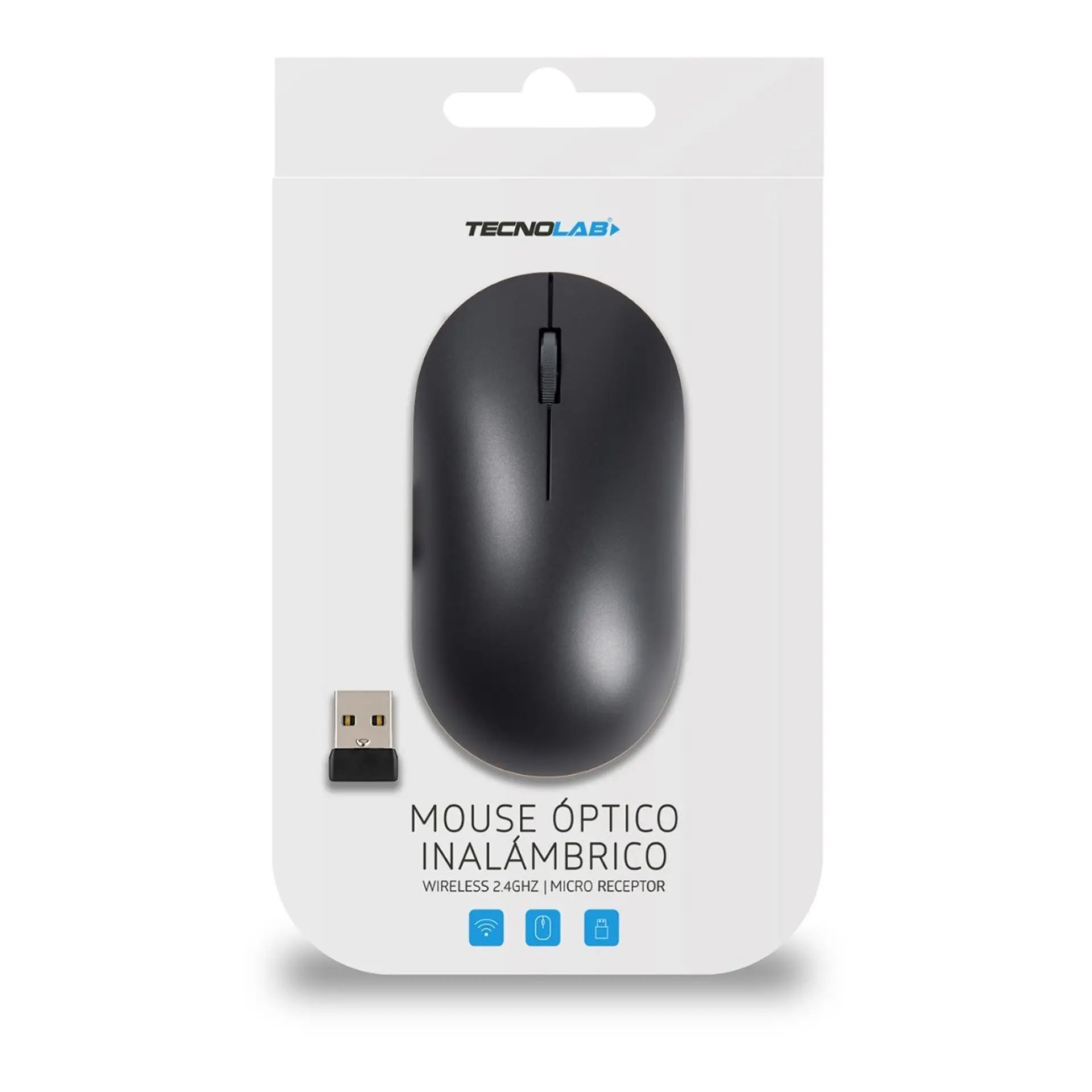 Mouse Inalámbrico Tecnolab Negro TL522 3