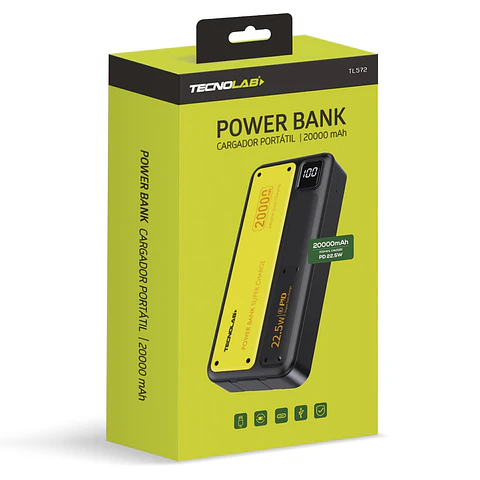 Batería Externa Power Bank 20.000 Mah 22.5w TL572 Tecnolab