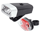Set Luces de Bicicleta Led a Pilas Frontal y Trasera QX-T0608 - Miniatura 1
