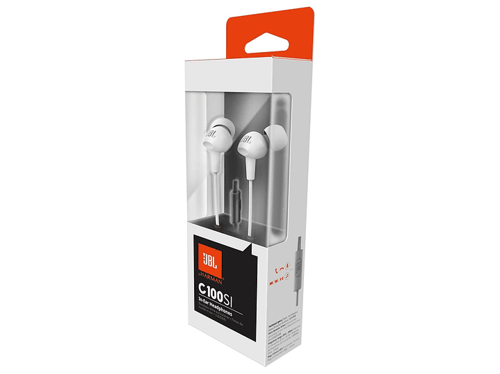 Audífonos In-Ear JBL C100SI Jack 3.5 Mm Blanco 7