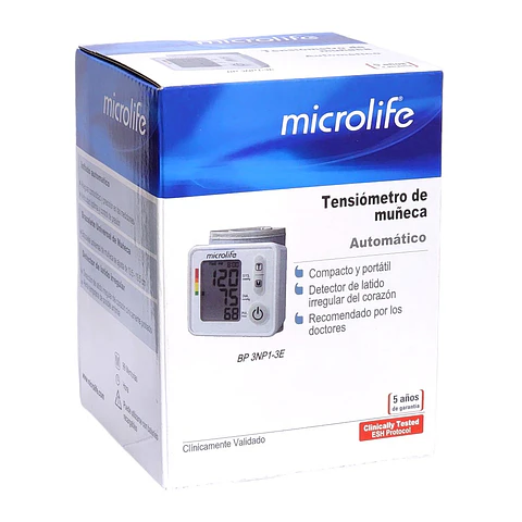 Toma Presión Microlife Tensiómetro Muñeca BP3NP1-3E