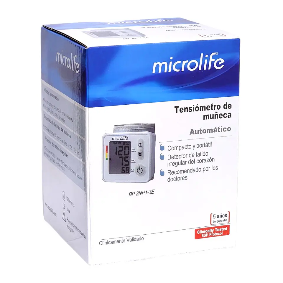 Toma Presión Microlife Tensiómetro Muñeca BP3NP1-3E 2