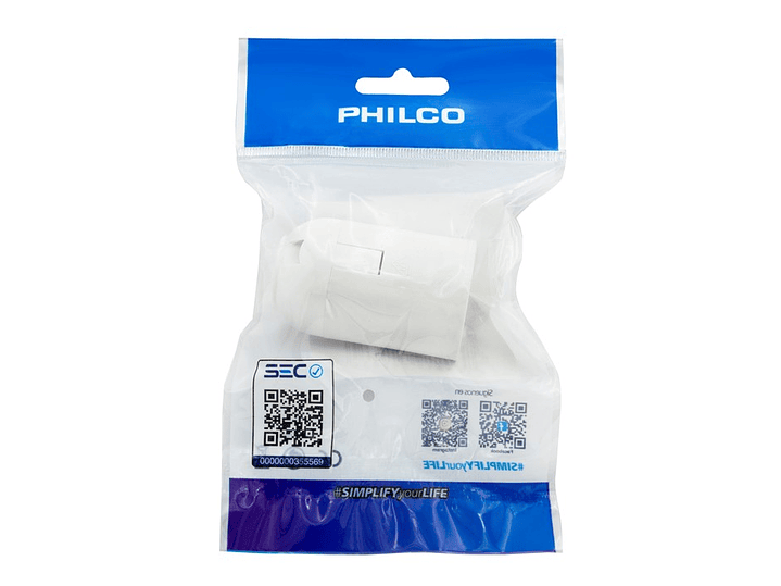 Soquete Porta Lámparas E27 Philco Color Blanco 4