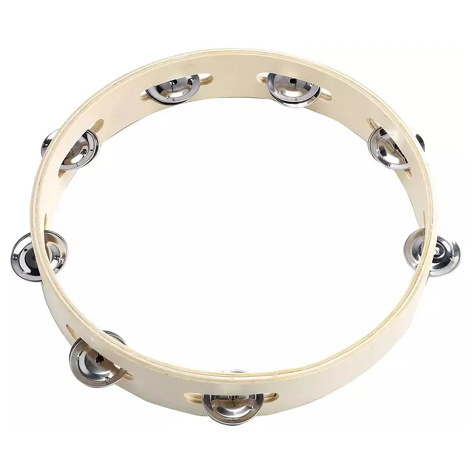 Pandero Madera 10 Pulgadas Sonajas Metal 1