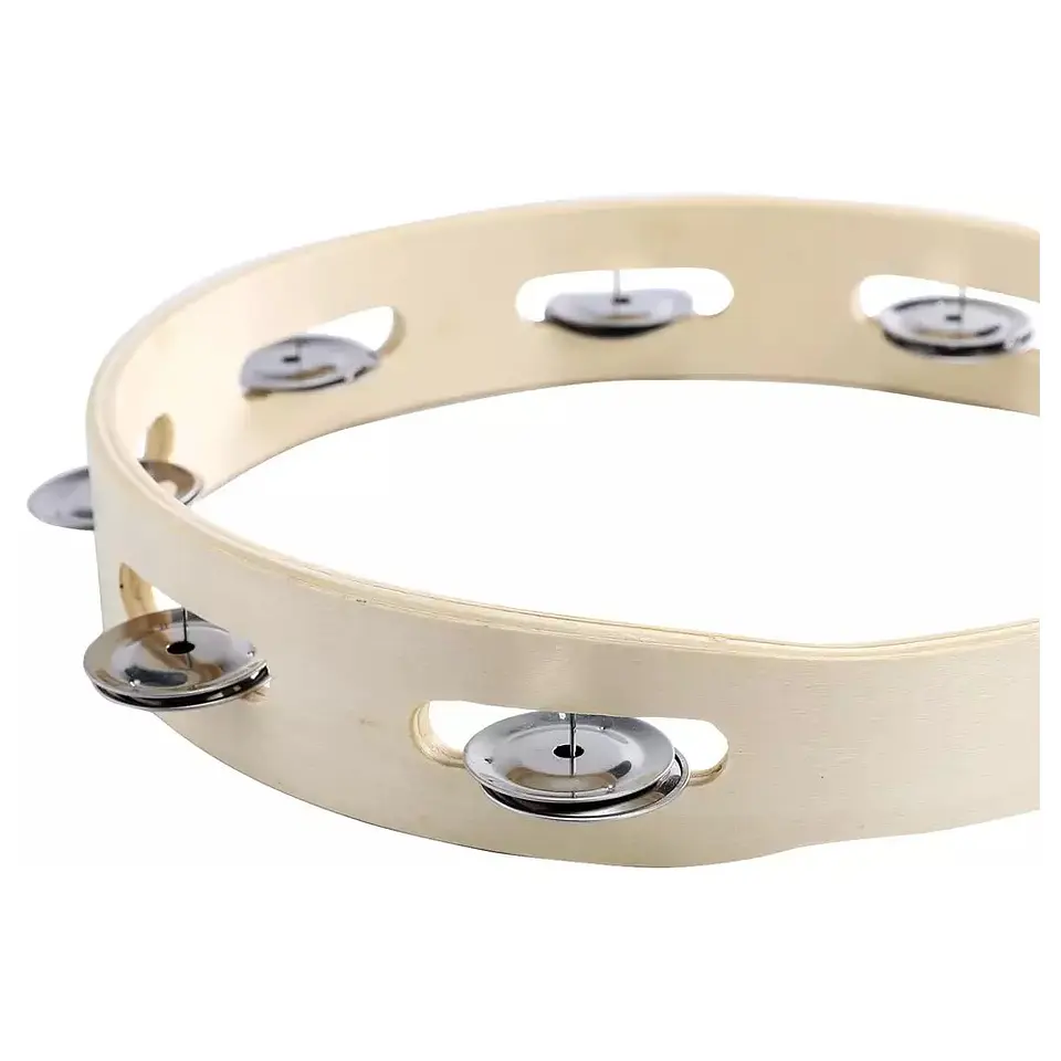 Pandero Madera 10 Pulgadas Sonajas Metal 2