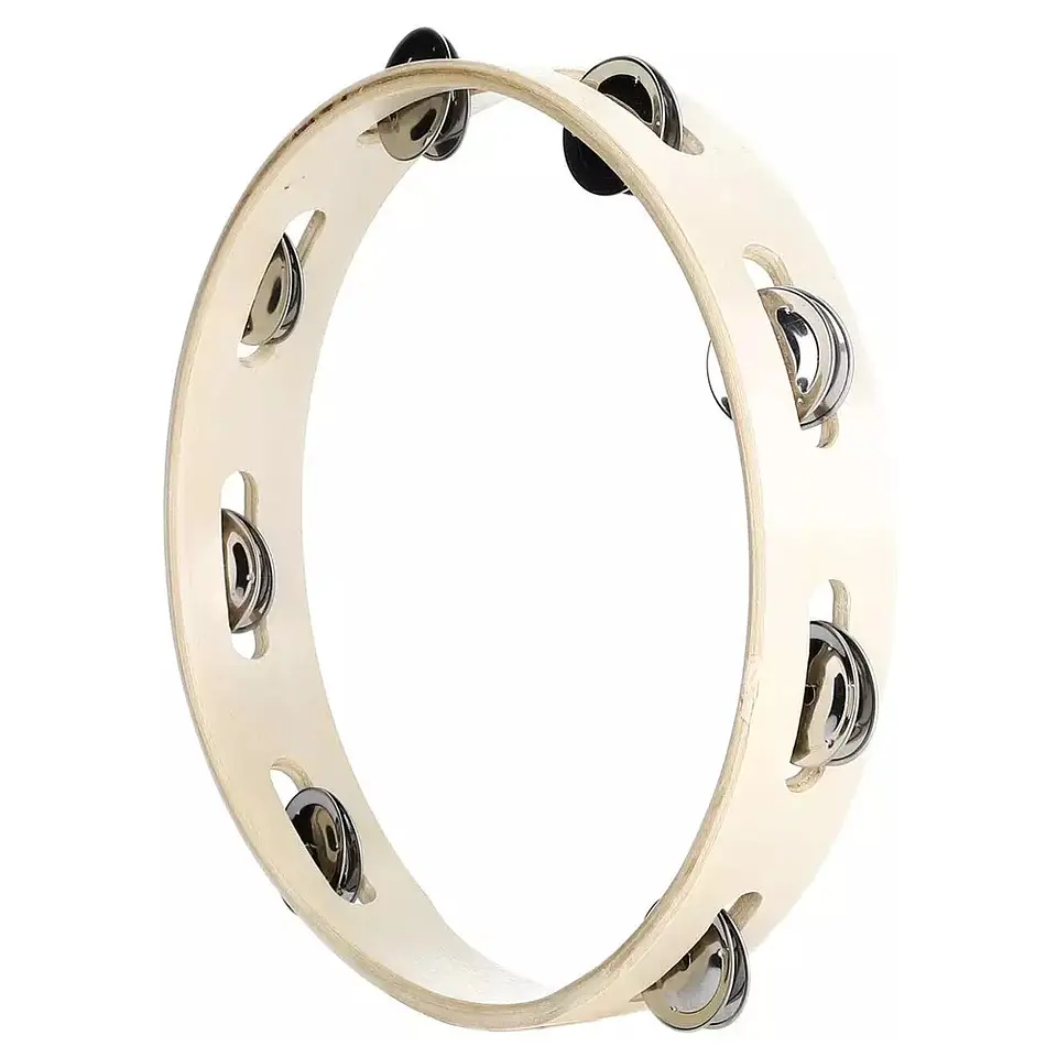 Pandero Madera 10 Pulgadas Sonajas Metal 3