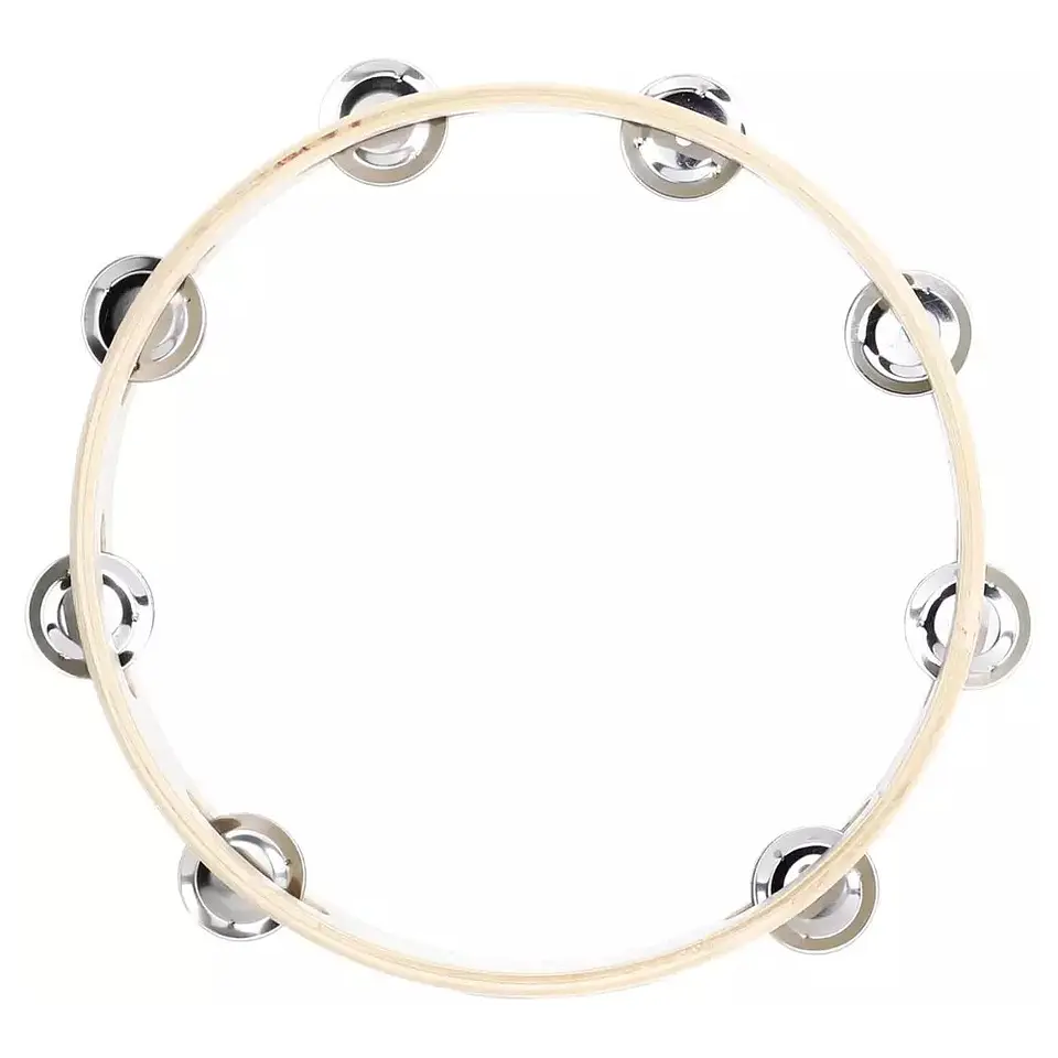 Pandero Madera 10 Pulgadas Sonajas Metal 4