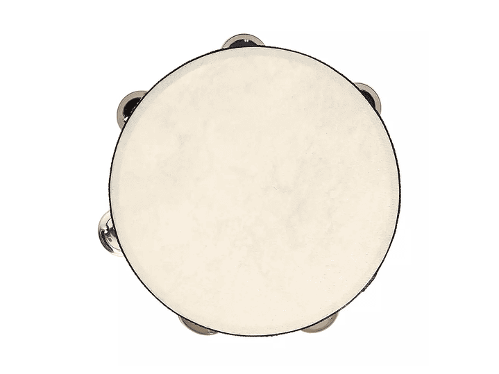 Pandero Madera Con Parche 8 Sonajas Metal 2