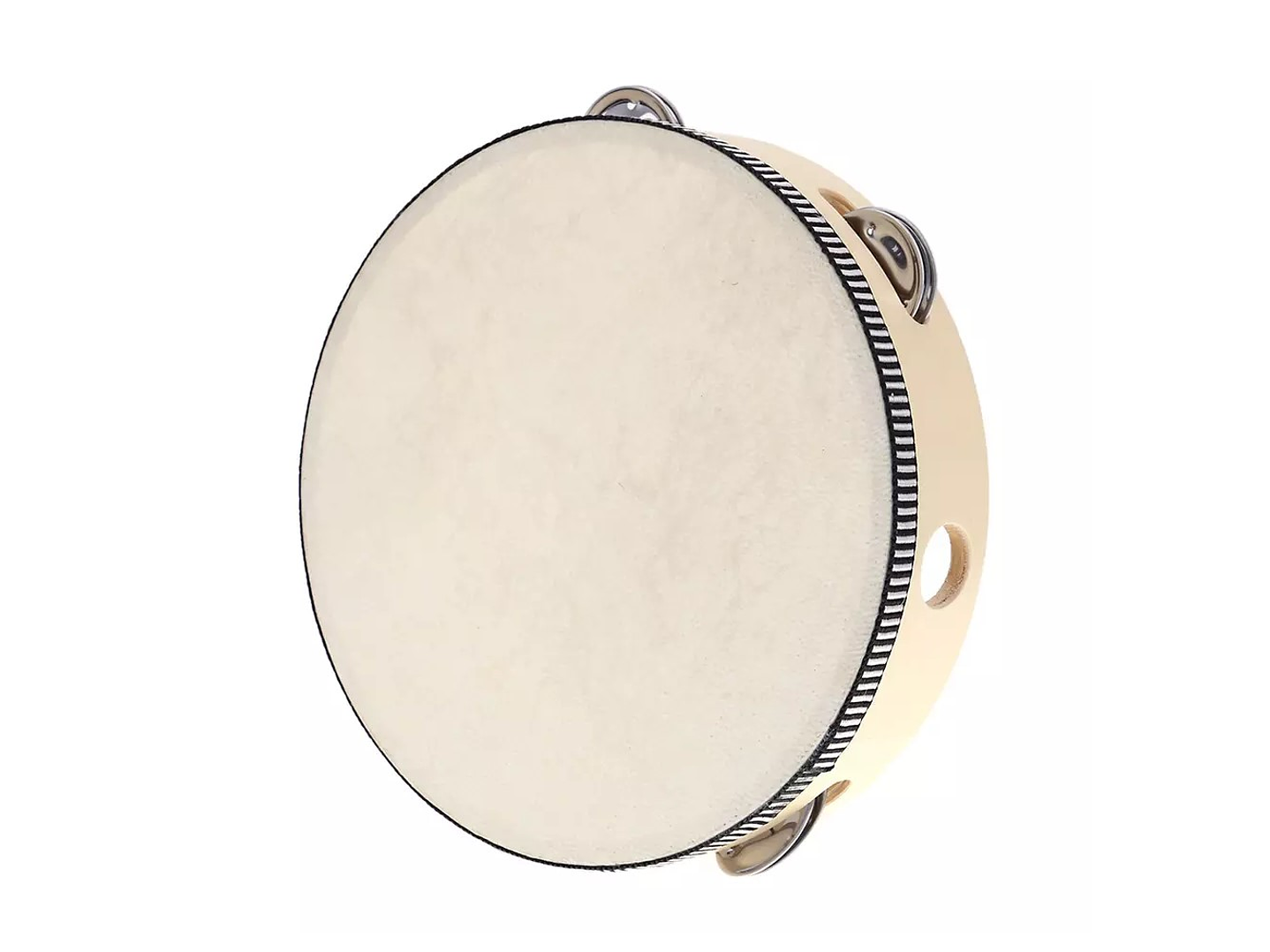 Pandero Madera Con Parche 8 Sonajas Metal 3