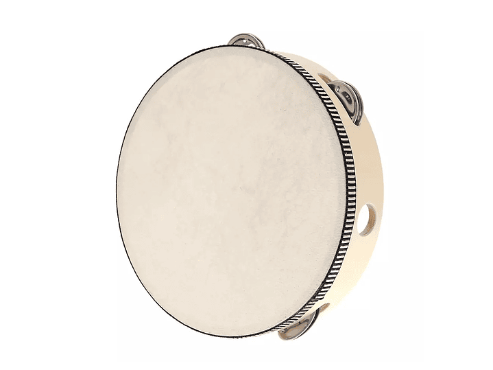 Pandero Madera Con Parche 8 Sonajas Metal 3