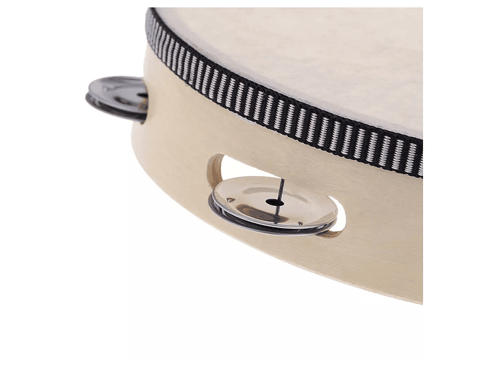 Pandero Madera Con Parche 8 Sonajas Metal 5