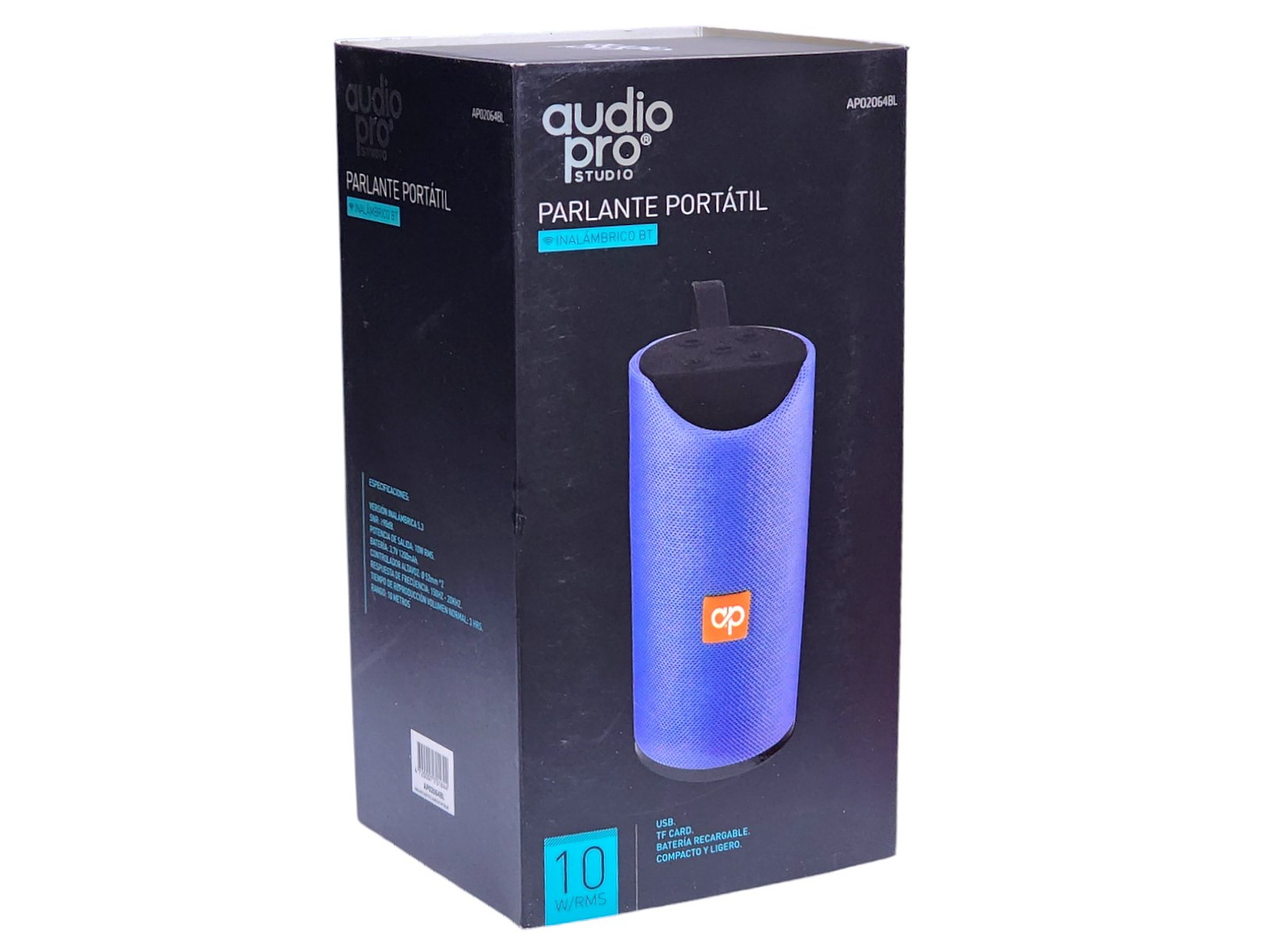 Parlante BT Audiopro 10w Inalámbrico AP02064 Azul 2
